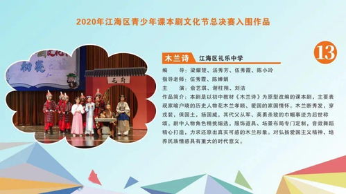 江海区青少年课本剧文化节总决赛入围作品 文化传播的璀璨舞台